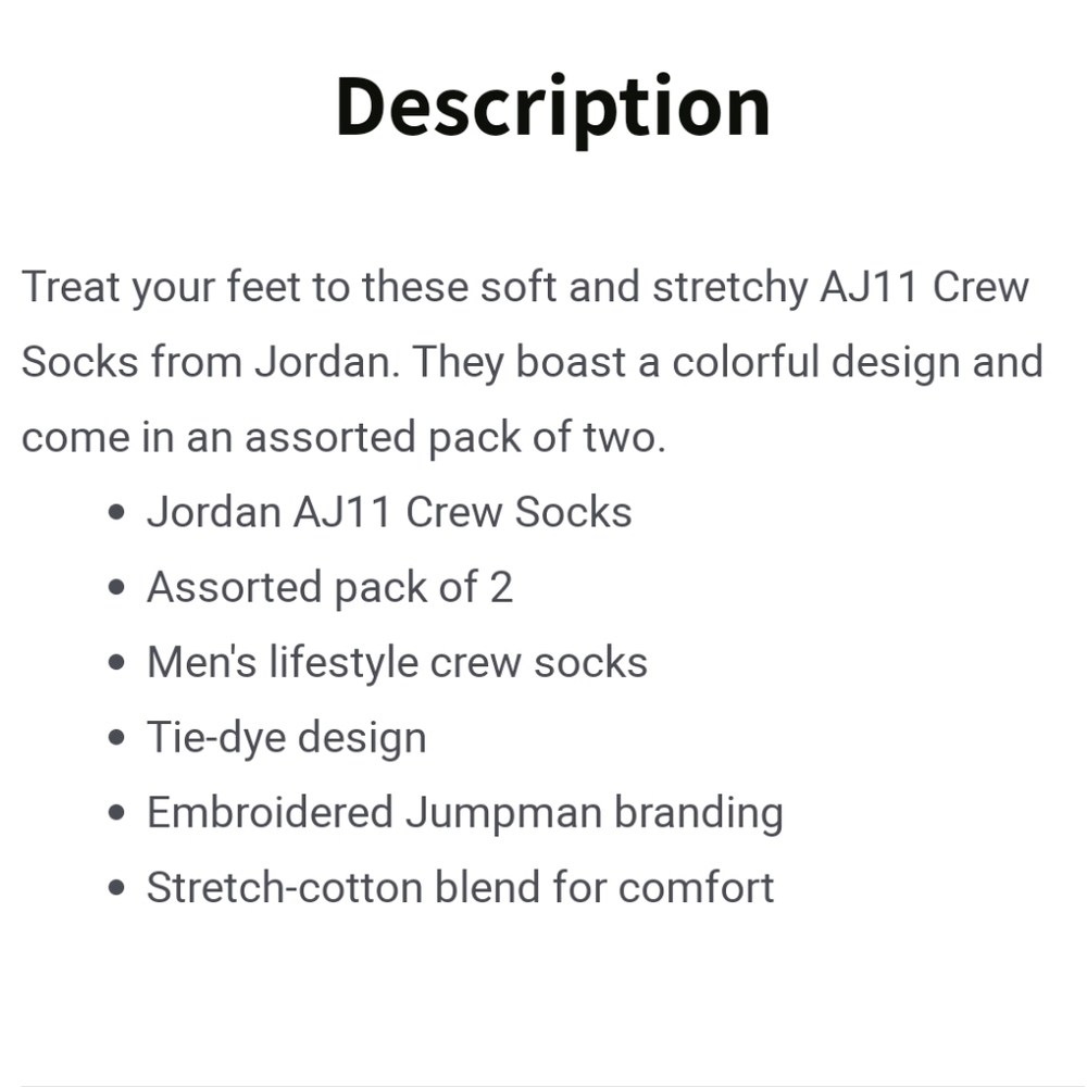 NWT Boy's Jordan 2 Pairs Lightweight Crew Socks - Picture 7 of 7